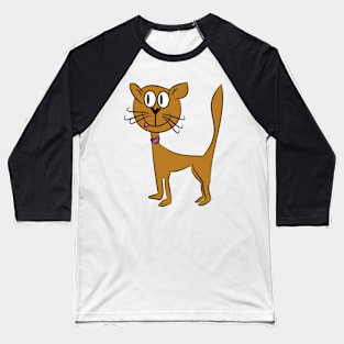 Cartoon Cat Baseball T-Shirt